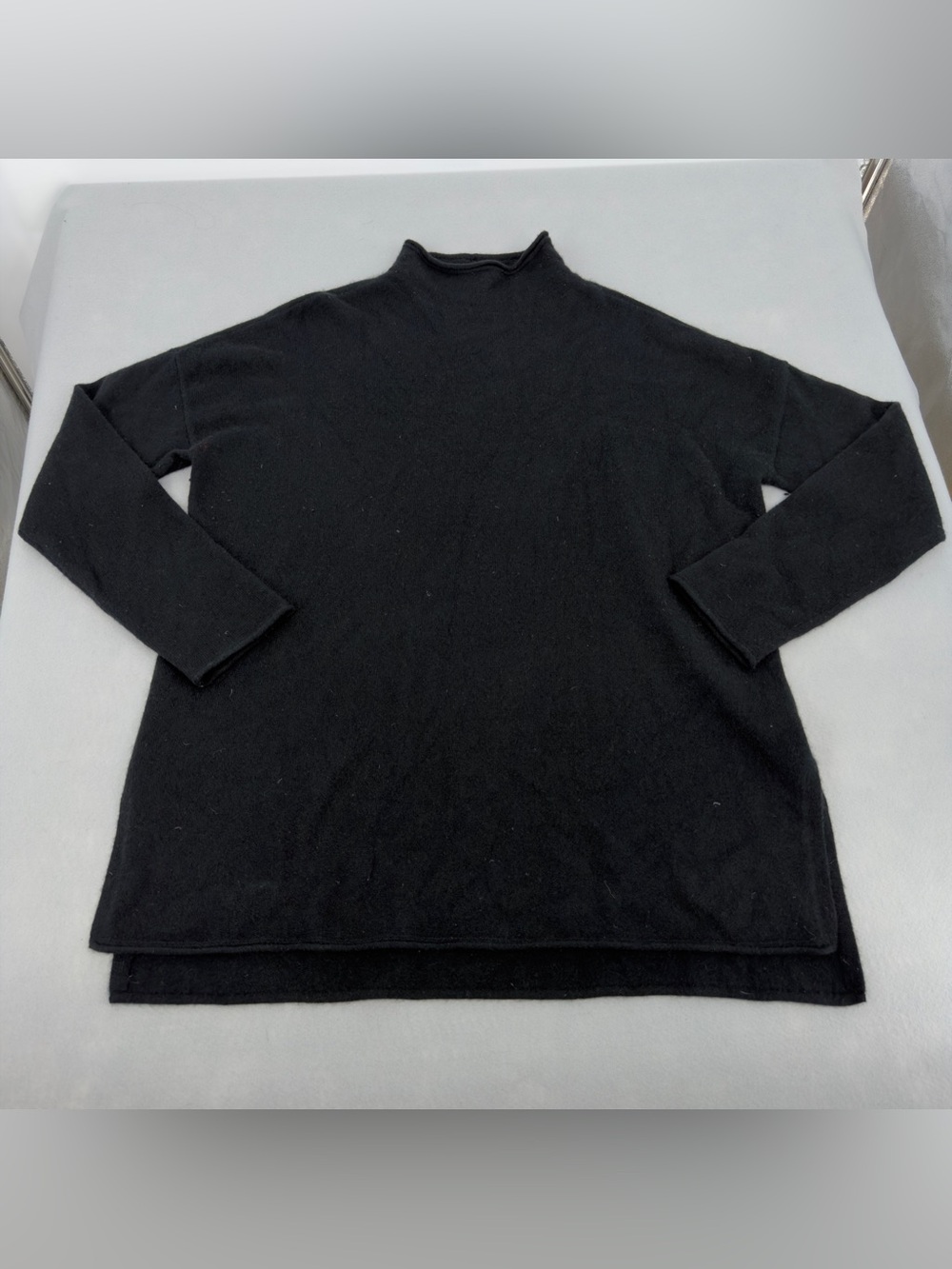 J.Jill 100% Cashmere Black Mock Neck Sweater Medium